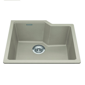 Granite Series 22.06-In Lr X 19.69-In Fb Undermount Single Bowl Granite Kitchen Sink in Champagne