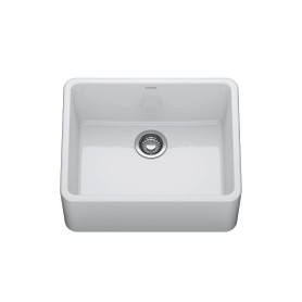 Franke Ceranova 24‑In. Fireclay Ceramic Farmhouse Apron Front Single Bowl Kitchen Sink In Glossy White