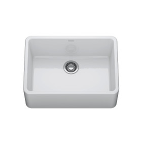 Franke Ceranova 27‑In. Fireclay Ceramic Farmhouse Apron Front Single Bowl Kitchen Sink In Glossy White
