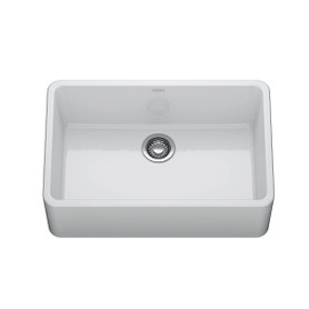 Franke Ceranova 30‑In. Fireclay Ceramic Farmhouse Apron Front Single Bowl Kitchen Sink In Glossy White