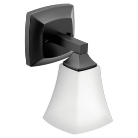 Voss Matte black one globe bath light