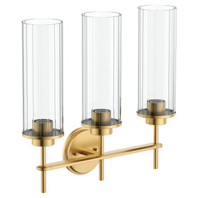 Greenfield Brushed gold three globe bath light