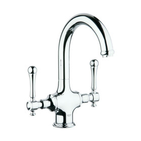 Bar Faucet with Handles in Starlight Chrome