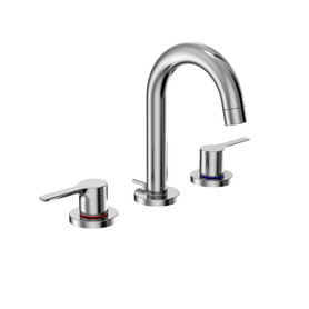 Toto(R) Lb Series Two Handle Widespread 1.2 Gpm Bathroom Sink Faucet With Drain Assembly, Polished Chrome