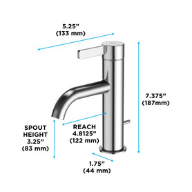 Toto(R) Gf Series 1.2 Gpm Single Handle Bathroom Sink Faucet With Comfort Glide Technology And Drain Assembly, Polished Nickel