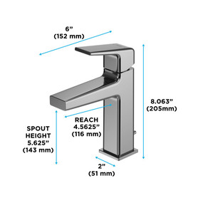 Toto(R) Gb Series 1.2 Gpm Single Handle Bathroom Sink Faucet With Comfort Glide Technology And Drain Assembly, Brushed Nickel