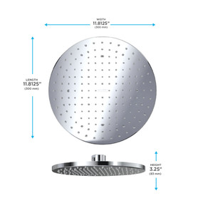 Toto(R) G Series(R) 1.75 Gpm Single Spray 12 Inch Round Showerhead With Comfort Wave(R), Polished Chrome