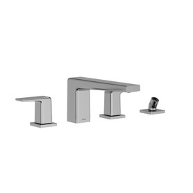Toto(R) Gb Two-Handle Deck-Mount Roman Tub Filler Trim With Handshower, Polished Chrome