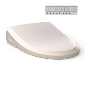 Toto(R) Washlet(R) S7 Electronic Bidet Toilet Seat With Ewater+(R) Bowl And Wand Cleaning, Classic Lid, Elongated, Sedona Beige