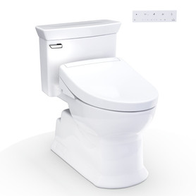 Toto(R) Washlet(R)+ Soirée(R) Elongated 1.28 Gpf Universal Height Toilet With S5 Bidet Seat, Cotton White