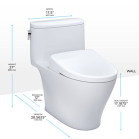 Toto(R) Washlet(R)+ Nexus(R) 1G(R) One-Piece Elongated 1.0 Gpf Toilet And Washlet S2 Bidet Seat, Cotton White