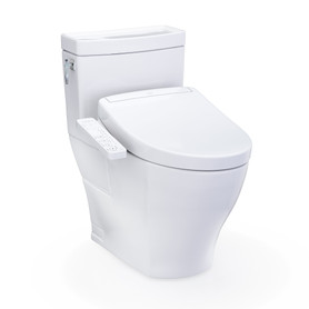 Toto(R) Washlet+(R) Aimes One-Piece Elongated 1.28 Gpf Toilet And Washlet S2 Bidet Seat, Cotton White