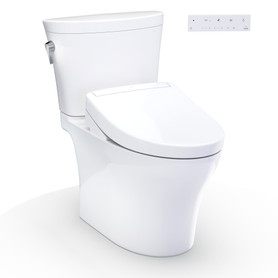 Toto(R) Washlet(R)+ Aquia Iv(R) Arc Two-Piece Elongated Dual Flush 1.28 And 0.9 Gpf Toilet With S5 Bidet Seat, Cotton White