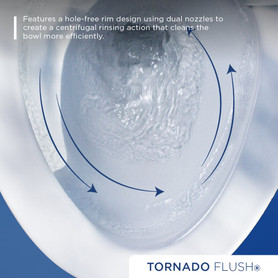 Toto(R) Ultramax(R) One-Piece Round 1.28 Gpf Universal Height Toilet With Right-Hand Trip Lever, Cefiontect(R) And Ss113 Softclose(R) Seat, Cotton White
