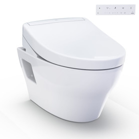 Toto(R) Washlet(R)+ Ep Wall-Hung Elongated Toilet And Washlet S5 Bidet Seat And Duofit(R) In-Wall 0.9 And 1.28 Gpf Dual-Flush Tank System, Matte Silver