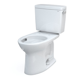 Toto(R) Drake(R) Two-Piece Elongated 1.28 Gpf Universal Height Tornado Flush(R) Toilet With Cefiontect(R) And Right-Hand Trip Lever, Cotton White