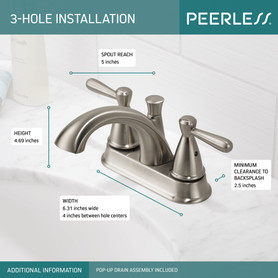 Peerless Retail Channel Product: Two Handle Centerset Bathroom Faucet