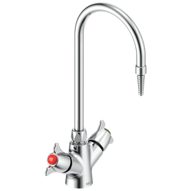 Commercial W67 Series Mixing Faucet: Two Handle Deck-mount Single Shank Laboratory Mixing Faucet