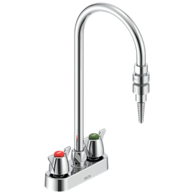 Commercial W67 Series Mixing Faucet: Two Handle 4 In Deck-mount Laboratory Mixing Faucet