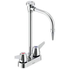 Commercial W67 Series Mixing Faucet: Two Handle 4 In Deck-mount Laboratory Mixing Faucet