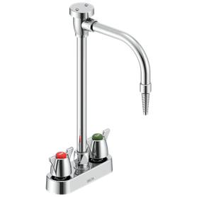 Commercial W67 Series Mixing Faucet: Two Handle 4 In Deck-mount Laboratory Mixing Faucet