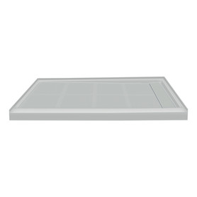 Transolid Linear 48" x 32" Single Threshold Right Hand Concealed End Drain Shower Base In Grey
