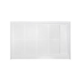 Linear 48" x 36" Single Threshold Right Hand Concealed End Drain Shower Base In White