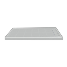 Transolid Linear 60" x 34" Single Threshold Right Hand Concealed End Drain Shower Base In Grey