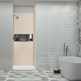 36-In X 36-In X 72-In 3-Piece Shower Wall Kit, In Cashew