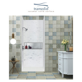 36-In X 48-In X 96-In 3-Piece Shower Wall Trimmable Kit, In White Venito