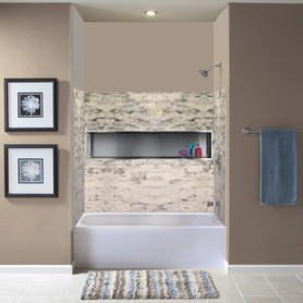 36-In X 60-In X 60-In 3-Piece Tub Wall Kit, In Sand Creme