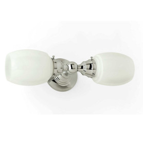 Double Light in Satin Nickel / Satin Shades