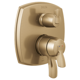 Delta Stryke(R): 17 Series Integrated Diverter Trim with Three Function Diverter Less Diverter Handle