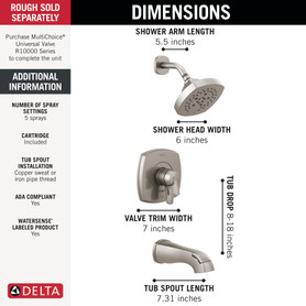 Delta Stryke(R): 17 Series Tub and Shower Only