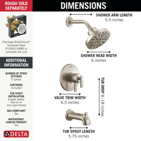 Delta Altado(TM): Monitor 17 Series Tub & Shower Trim