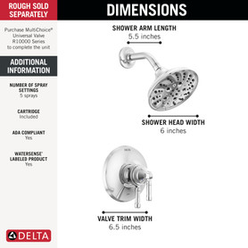 Delta Broderick(R): 17 Series Shower Trim