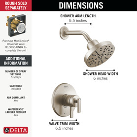 Delta Altado(TM): Monitor 17 Series Shower Trim
