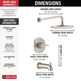 Delta Modern: Monitor 14 Series Tub & Shower Trim