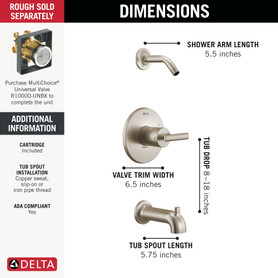 Delta Altado(TM): Monitor 14 Series Tub & Shower Trim - Less Head