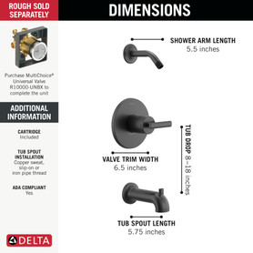 Delta Altado(TM): Monitor 14 Series Tub & Shower Trim - Less Head