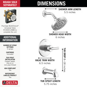 Delta Altado(TM): Monitor 14 Series Tub & Shower Trim