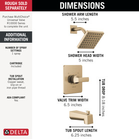Delta Velum(TM): Monitor 14 Series Tub & Shower