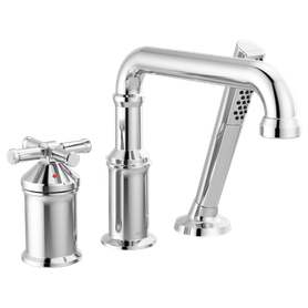 Delta Broderick(R): 3-Hole Roman Tub w/Hand Shower - Handle Kit-Cross