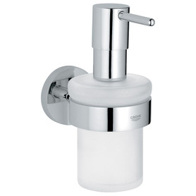 Grohe 40448001 Essentials Soap Dispenser with Holder in Starlight Chrome