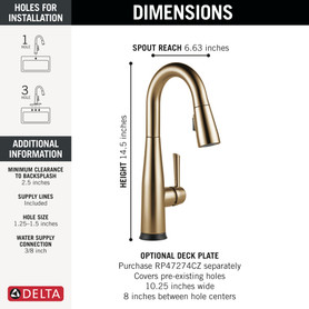 Delta Essa(R): Touch2O(R) Bar / Prep Faucet with Touchless Technology