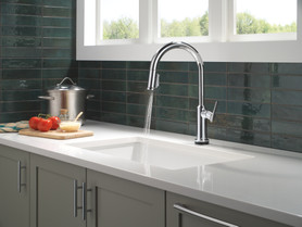 Delta Cordova(TM): Touch2O(R) Technology Kitchen Faucet with Touchless Technology