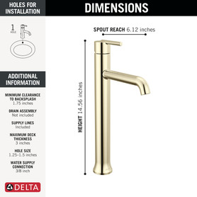 Delta Trinsic(R): Single Handle Vessel Bathroom Faucet