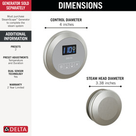 Delta Universal Showering Components: Round Steam Package