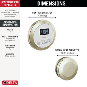 Delta Universal Showering Components: Round Steam Package