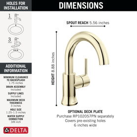 Delta Trinsic(R): Single Handle Bathroom Faucet